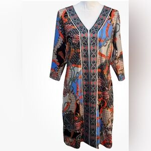 Gretchen Scott Jersey V-Neck Dress - Bordertown-Ditto Size Medium